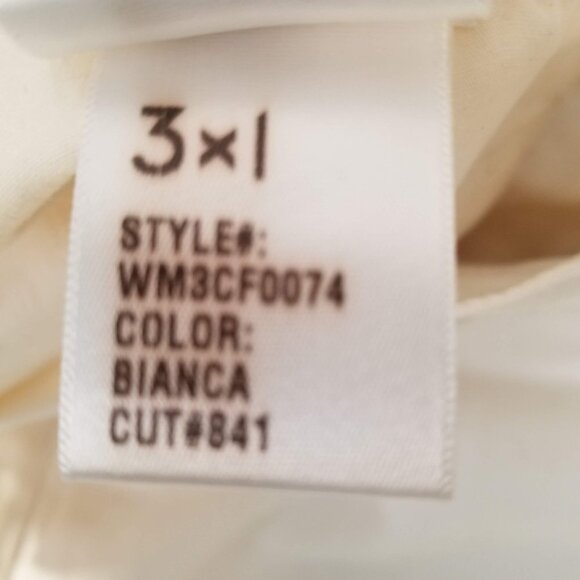 3x1 Bianca Women's Cropped White Fringe Straight Leg 100% Cotton Jeans 2… - Picture 8 of 11